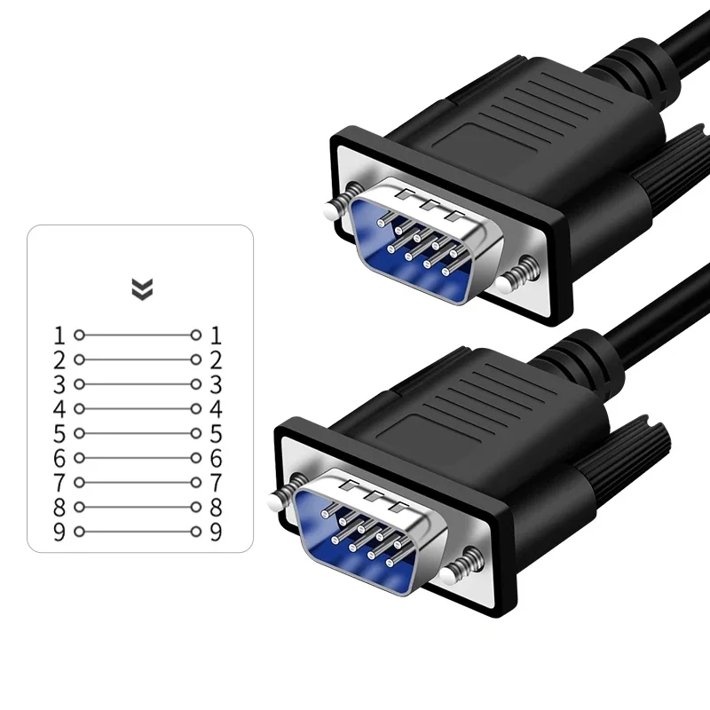 DB9 9Pin série RS232 câble d'extension connecteurs de Port de données femelle pur cuivre nickelé 9Pin COM rallonge 30AWG: MULTI / 7P