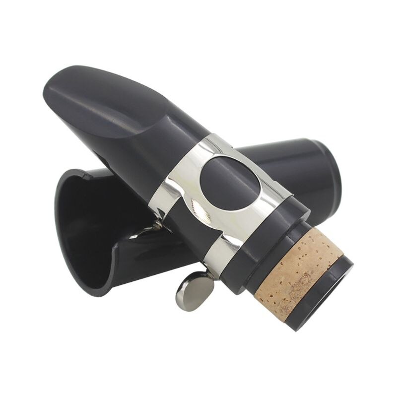 Kit d&#39;embout de clarinette avec Ligature, un roseau et capuchon en plastique ~ noir