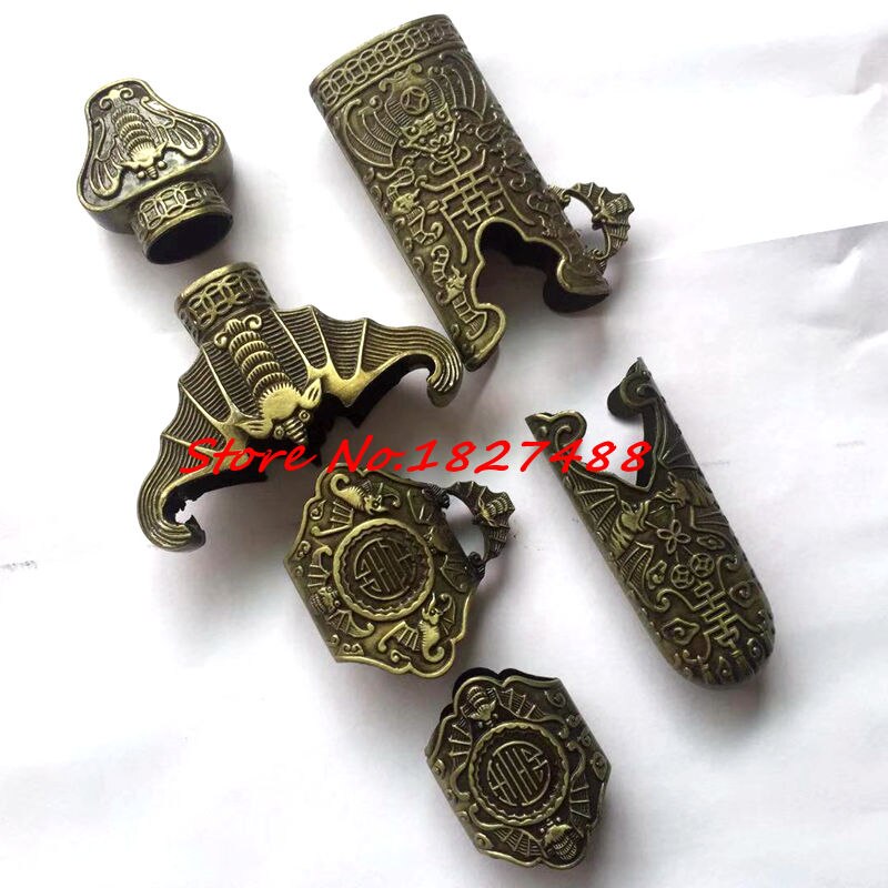 Handmade Metal Crafts Chinese TaiChi/WuShu Jian Sword Kirsite Fitting Bat Theme For TaiJi/KungFu Swords DIY Parts Set