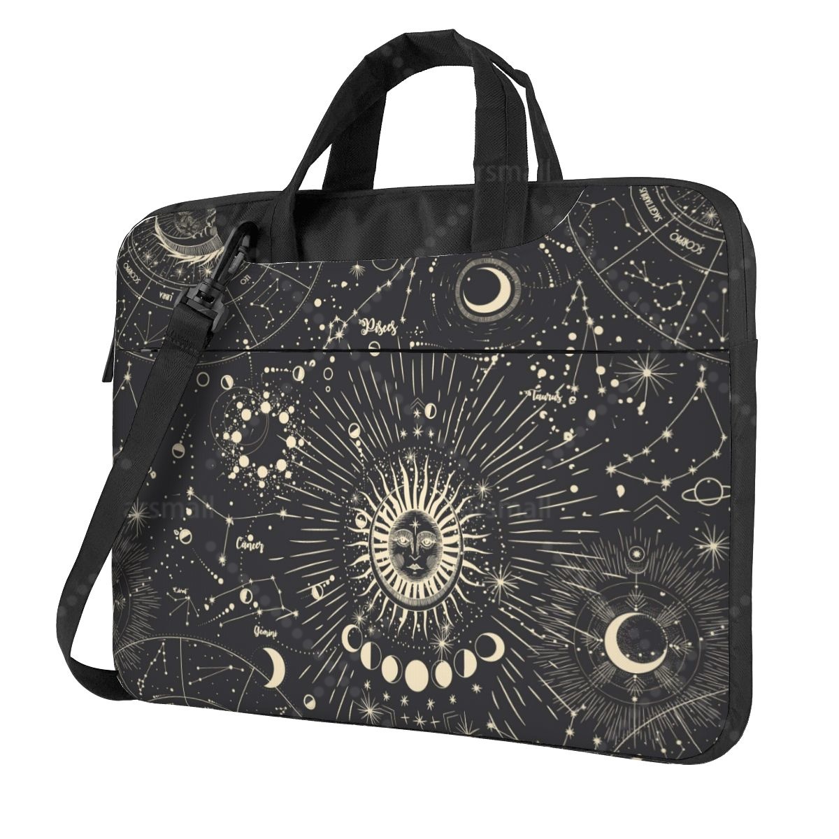 Sun And Moon Psychedelic Laptop Shoulder Bag Compatible with 13/14/15.6 Inches Laptop Netbook PC Cover Pouch