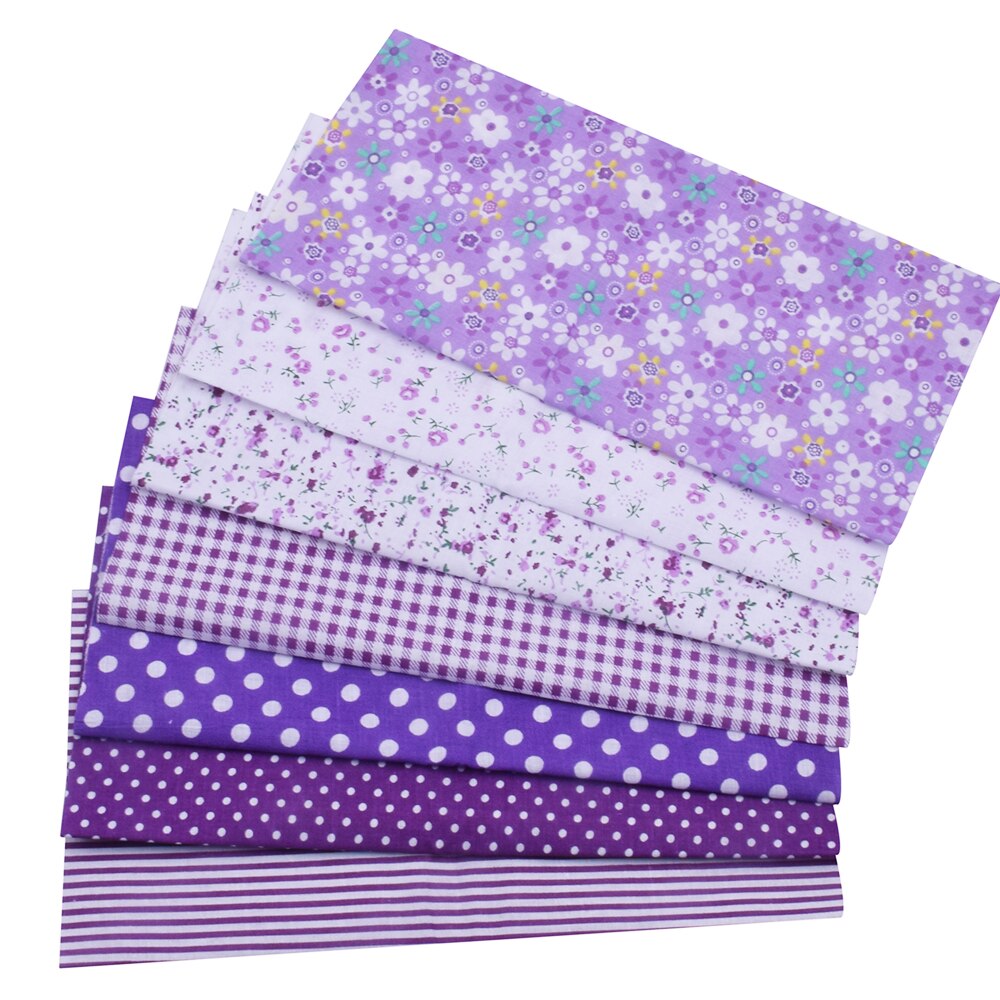 20x25cmFloral Plaid Stripe Cotton Fabric,Sewing Quilting DIY Patchwork Fabric Bundle, Handmade Cloth: 17 7pieces