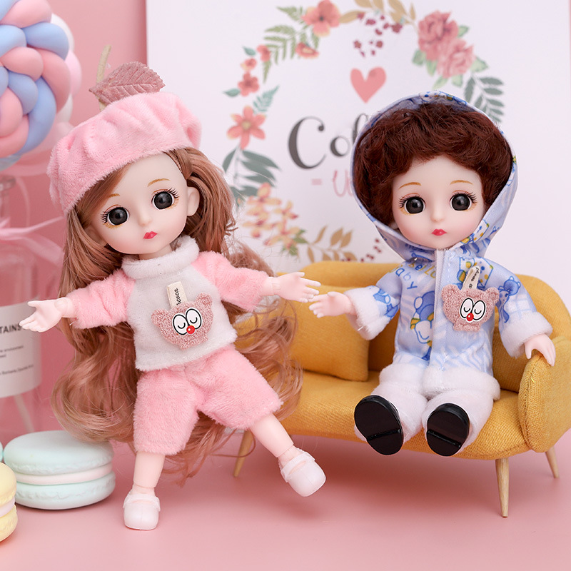 16cm Movable Joints Doll Princess Girl Children Toy Bjd Doll Full Set
