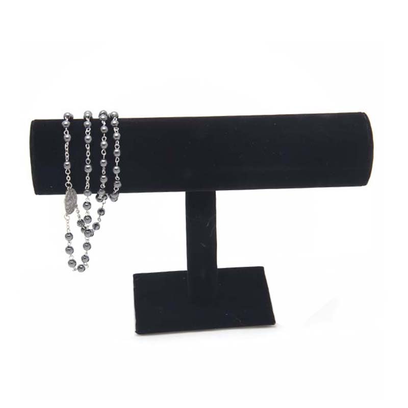 Présentoir en velours noir pour Bracelet, montre, chaîne, t-bar, support pour bijoux