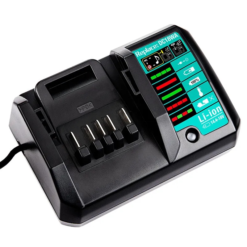 Cargador de batería de iones de litio DC18WA para Makita 14,4 V 18V BL1415G BL1413G BL1815G BL1820G BL1811G BL1813G batería de litio