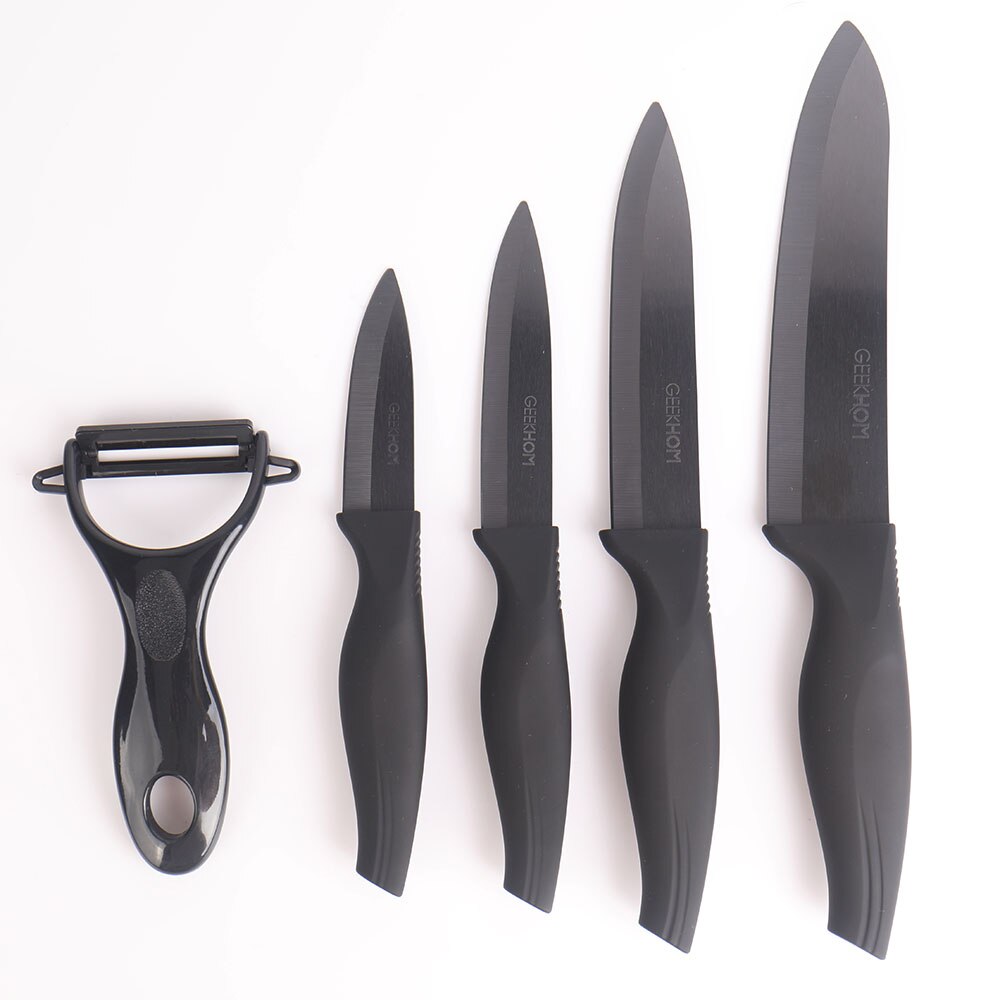 Kitchen Ceramic Knife Set 3 4 5 6 Inch Chef Kitchen Knives Cleaver Bread Utility Paring Slicing Cooking Knife Set: YELLOW