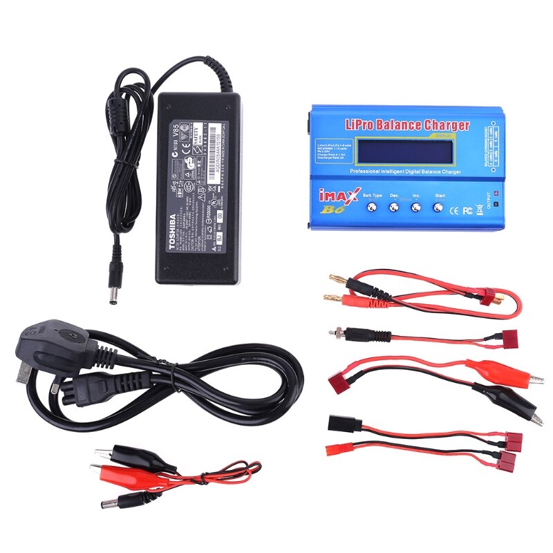 iMAX B6 80W Battery Charger Lipo NiMh Li-ion Ni-Cd Digital RC IMAX B6 Lipro Balance Charger Discharger + 15V 6A Adapter T84C