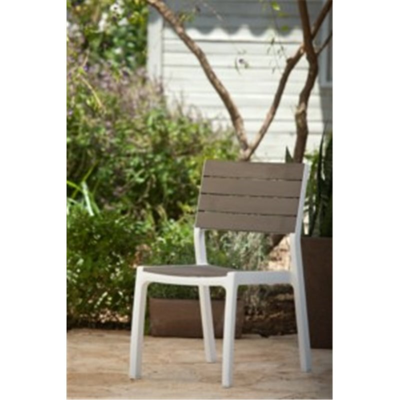 SILLA JARD FIJA CURVER RES ALUMINIO/MADERA HARMONY 223075
