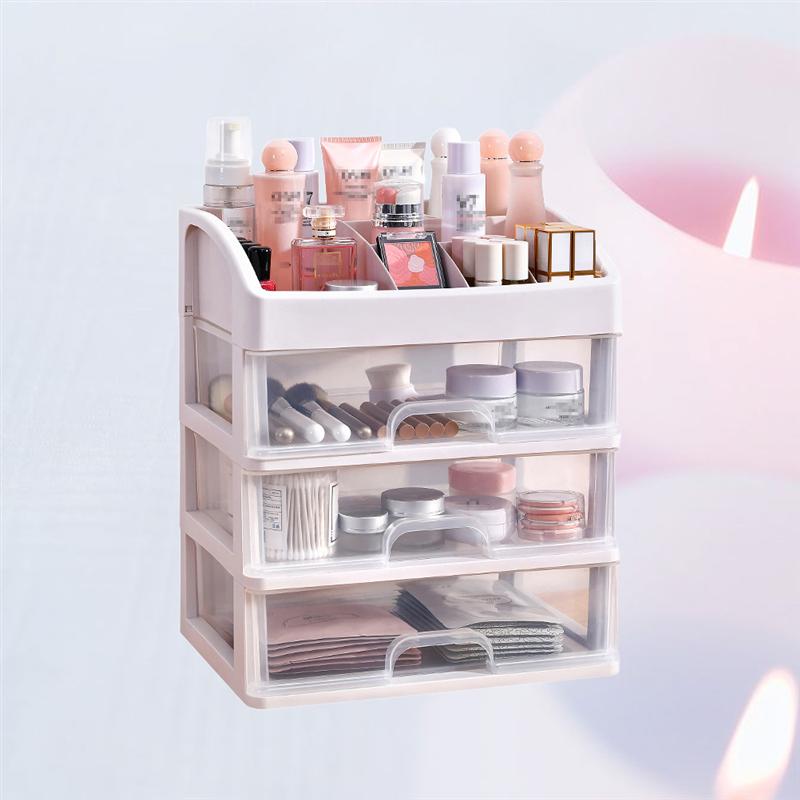 1Pc Plastic Cosmetische 3 Layer Lade Organizer Make Container Desktop Diverse Storage Case