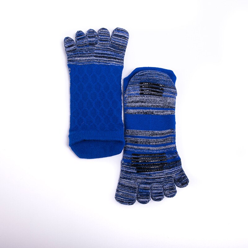 5 Paren/partij Mannen Vijf Teen Katoenen Sokken Japanse Split Teen Tabi Sokken Voor Man Zomer Dragen Dunne Ademende Anti-slip Sokjes: blue