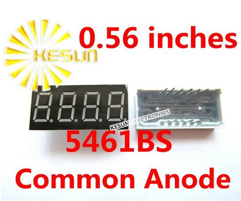 50PCS x 0.56 inches Green Red Blue Jade Green 4 Digital Tube 5461BG 5461AG 5461BS 5461AS 5461AGG 5461BGG LED Display Module