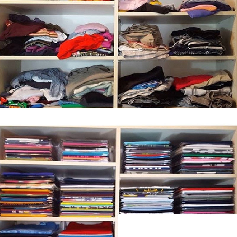 t-shirt vêtements organisateur placard stockage voyage vêtements Organization système t-shirt pliant conseil accueil nécessité organisateur