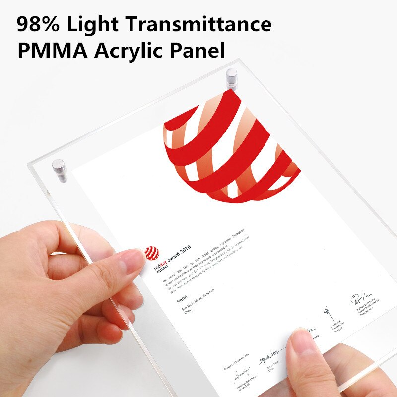 A5 Desktop Slant Back Clear Plexiglass Acrylic Sign Holder Picture Photo Certificate Frames Flyer Document Paper Display Stand