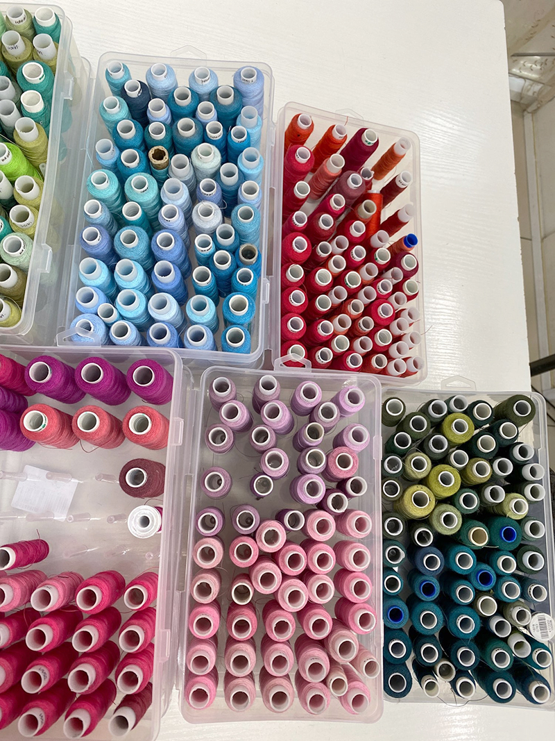 42 Axis Sewing Threads Box Thread Bobbins Empty Sewing Reel Box Sewing Box Transparent Needle Wire Storage Organizer Containers