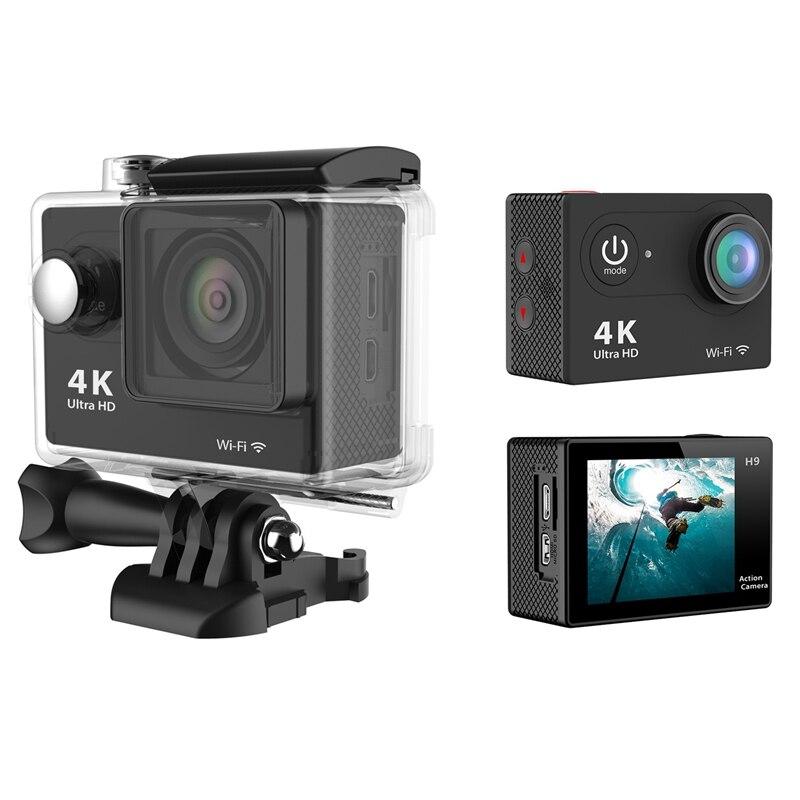 H9r wifi camera 1080p ultra 4k sport action waterdichte reiscamcorder zwart