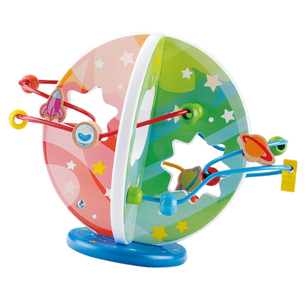 Wooden Bead Maze Roller Coaster Educational... Vicedeal