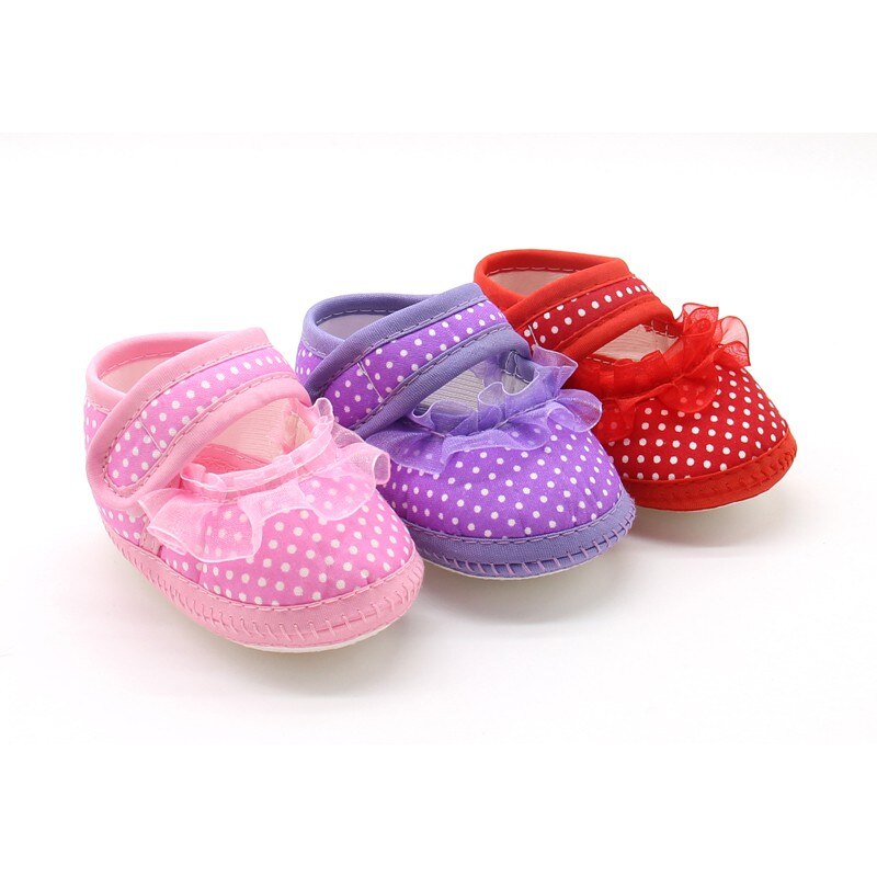 Bebé Zapatos de niñas de algodón infantil precaminante niño niñas chico Bowknot suave Anti-Slip primera cuna zapatos de 0-18 meses