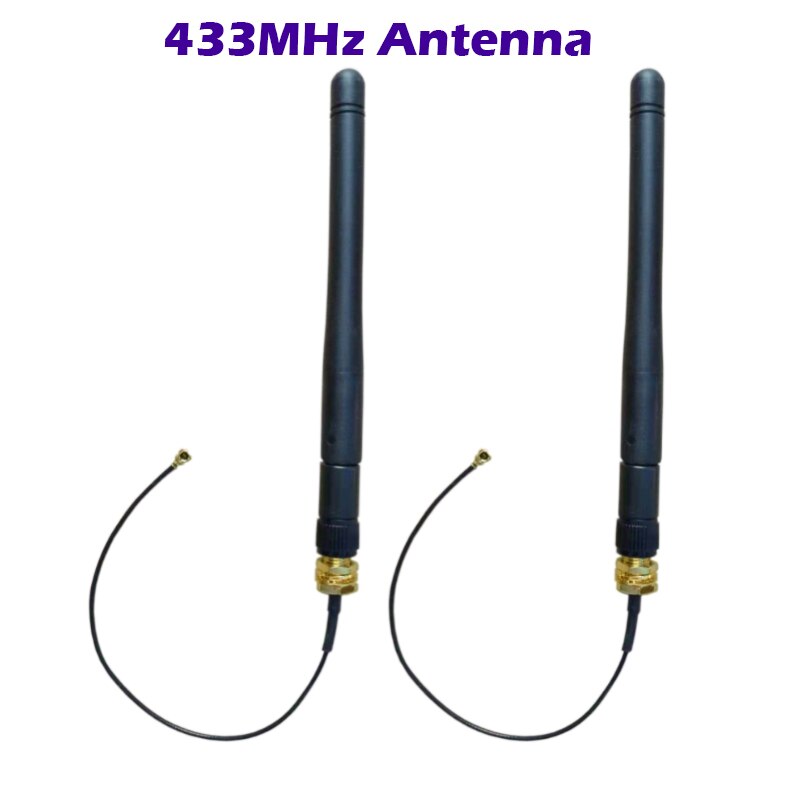 Antena omni-direcional do lorawan de cerxus 433mhz para o módulo do rf, wifi, dente azul, zigbee, 15cm ipx ipex u. fl ao cabo fêmea de sma