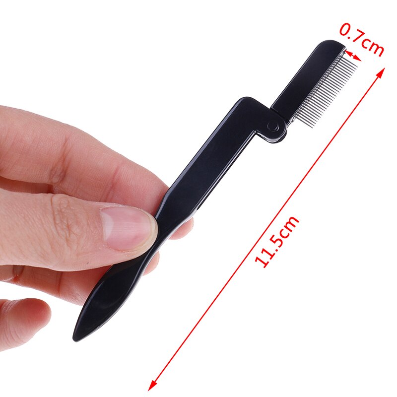 1 stk skønhed makeup vippe separator metal øjenvippe børste kam skønhed makeup kosmetisk værktøj mascara curl foldbar øjenvippe curler