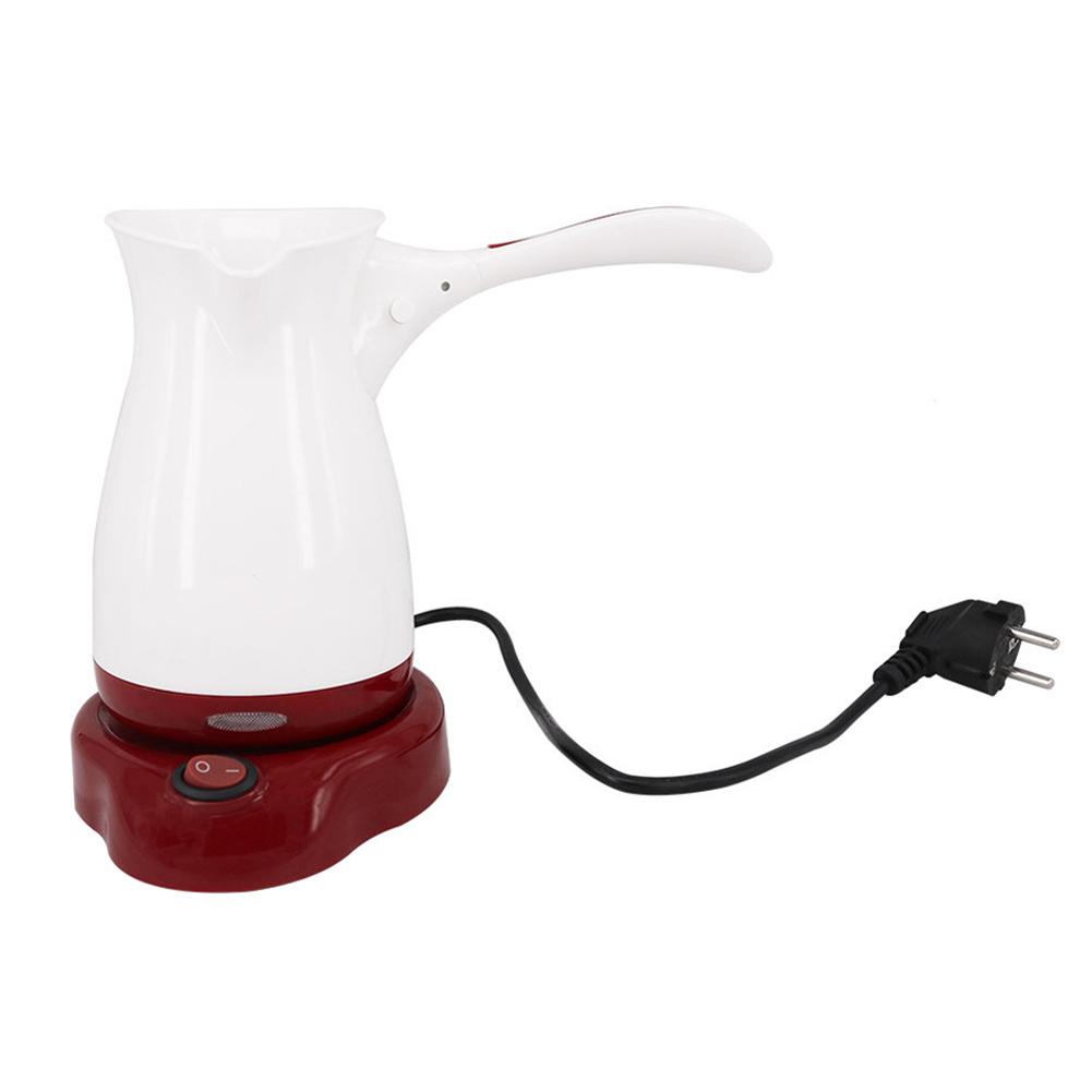 600w elektrisk kaffebryggare i rostfritt stål kalkon kaffemaskin bärbar tekanna hemmakontor vattenkokare för att göra kaffe verktyg 220v: Röd