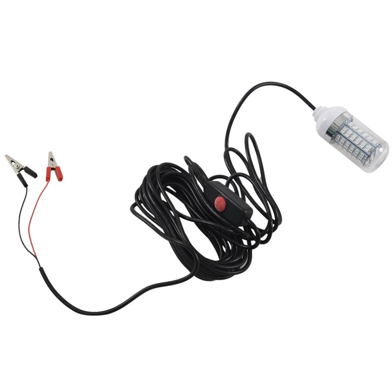 12V LED Green Underwater Submersible Night Fishing Light Crappie Shad Squid Boat Fishing Light