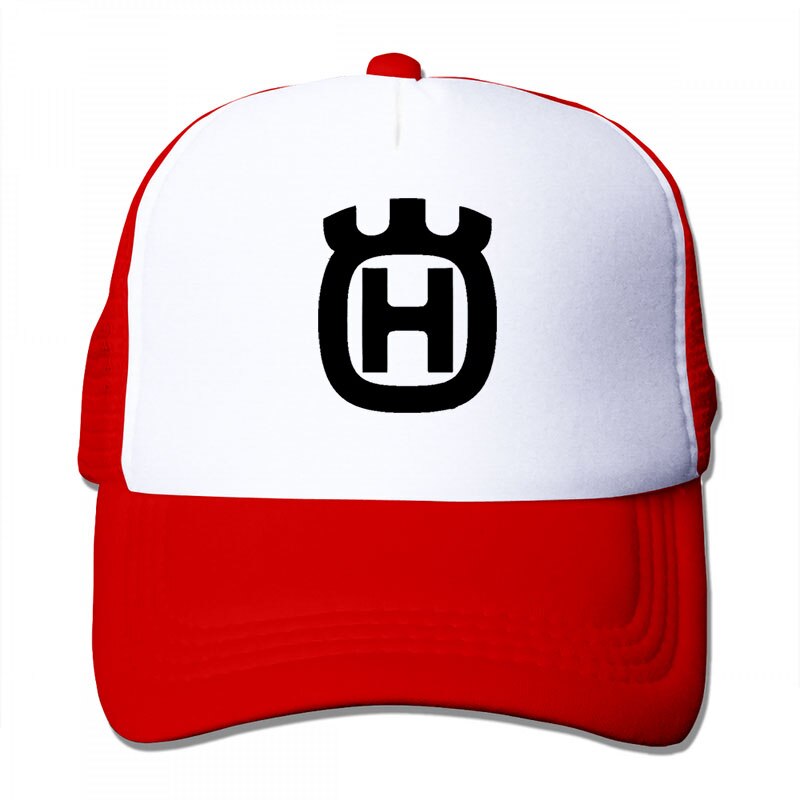 Husqvana Baseball cap men women Trucker Hats adjustable cap: 3-Red