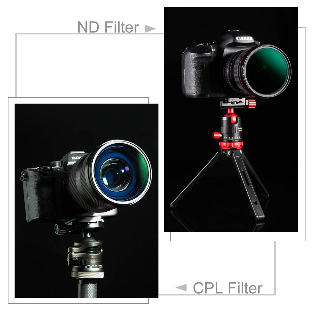 K & F Concept ND1000 Cpl Polarisator Filter 37/40.5/43/62/67/82Mm Filter Kit Neutral Density Voor Camera W/ Multi Layer nano Gecoat