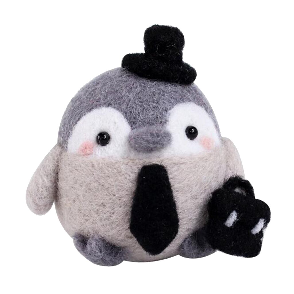 Artisanat pingouin Kit de feutrage tapis en mousse 100% laine fête des enfants