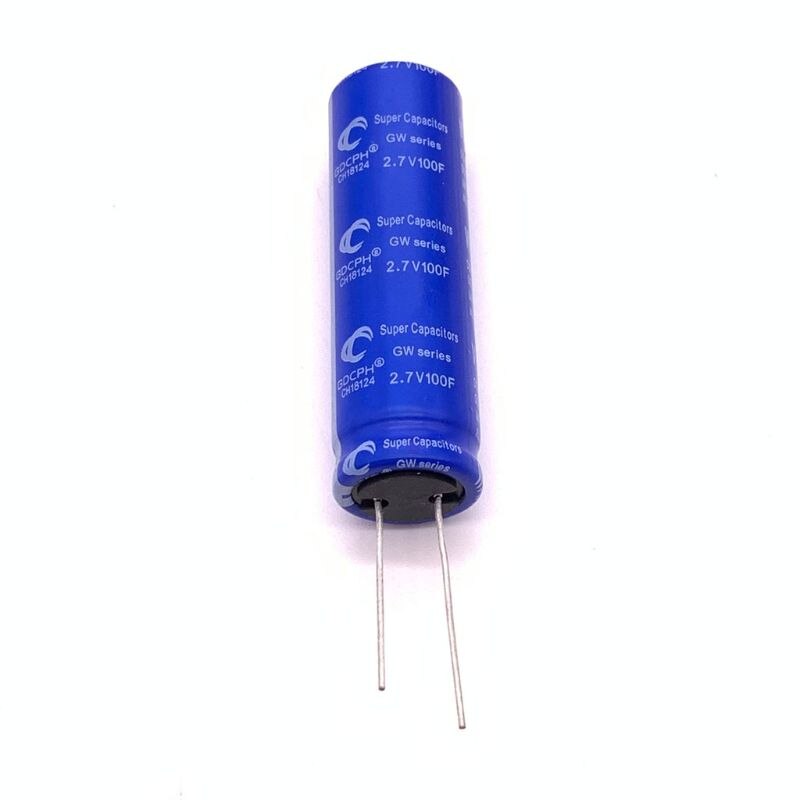 Super Farad Capacitor 2.7V 100F 18 x 60mm Low ESR High Frequency Ultracapacitor for Car Speaker Battery U1JE
