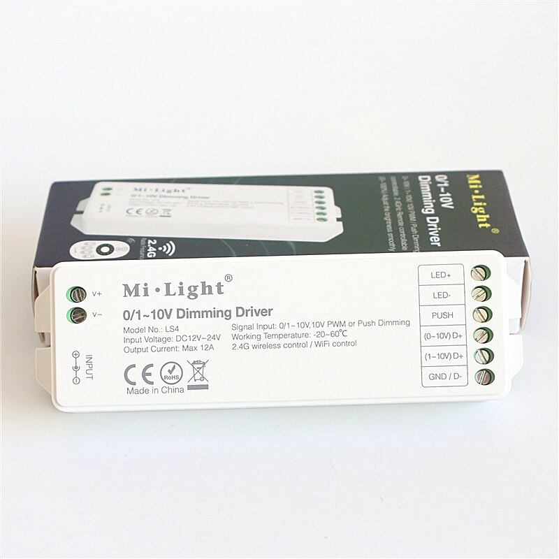 DC12V ~ 24 V 12A Mi Licht LS4 Controller 0/1-10 V Dimmen Driver 0/1 ~ 10 V, 10 V PWM, Panel en Drukknop Dimmen LED Strip Dimmer