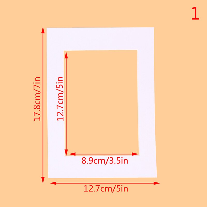Fotomatten rechthoekig/ovaal papier passe-partouts uniek gestructureerd oppervlak voor 7/10 inch fotolijsten passe-partouts 6 stuks/partij: 7 inch