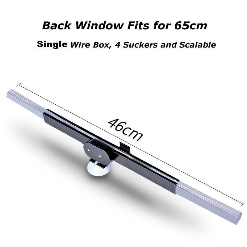 Suv vrachtwagen auto voorruit intrekbare zonneklep achterruit zonneklep blind zonneklep warmte-isolatie uv-gordijn 46/65/70cm: Zwarte single 46cm