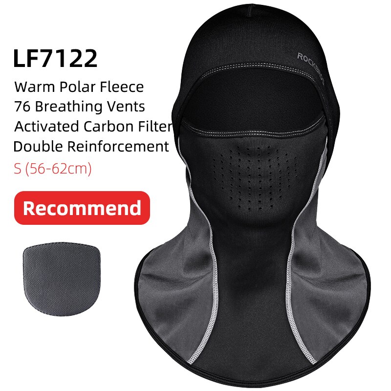 ROCKBROS Winter Warm Halten Winddicht Radfahren Maske Fleece Thermische Radfahren Gesicht Maske Balaclava Ski Maske Angeln Skifahren Hut Headwear: LF7122