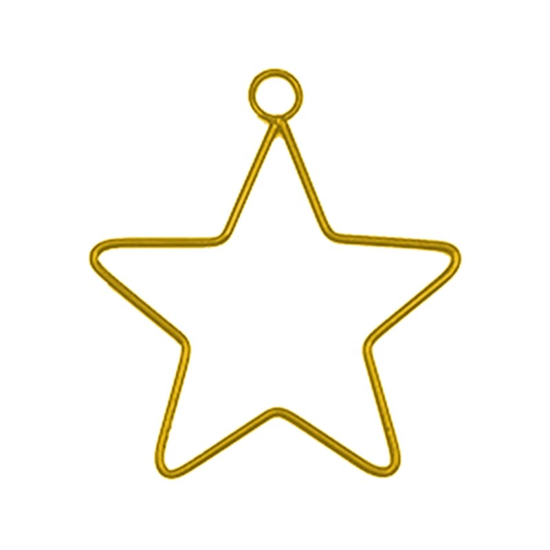 Anneaux en fer forgé avec cadre de couronne d&#39;étoiles en fil métallique, anneaux en macramé pour capteur de rêves fait à la main, de nouvel an, Q84D