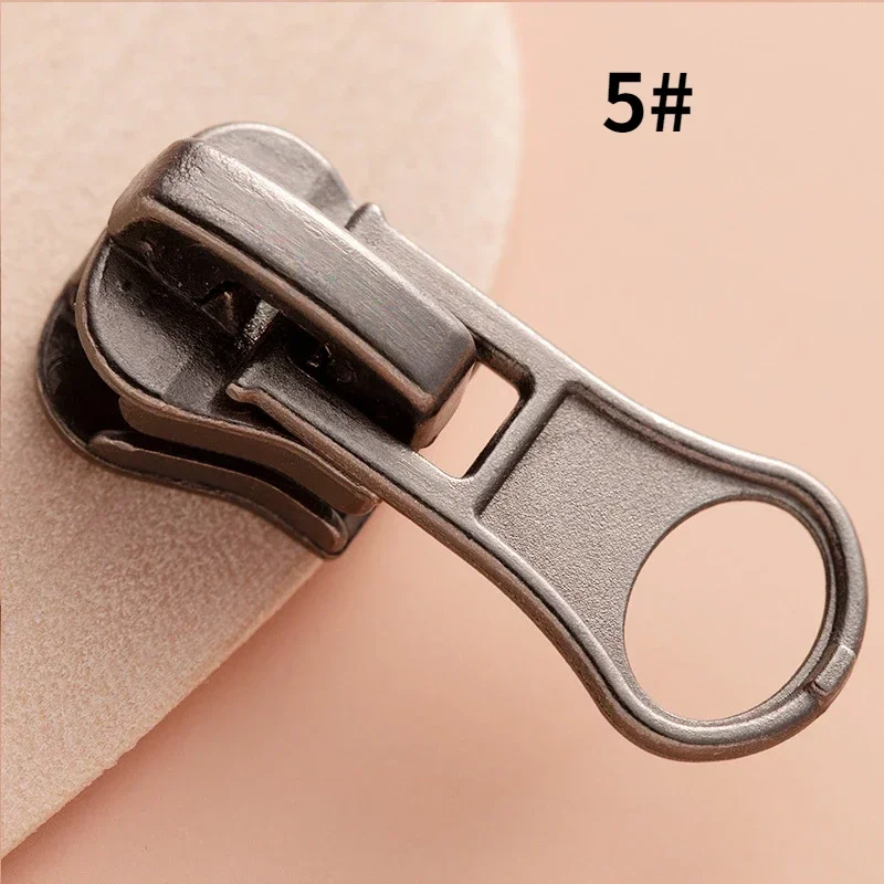5 pezzi 3 # /5 # /8 # Cursori per cerniere in metallo per cerniere in resina/metallo/nylon Cursori per cerniere di ricambio per abbigliamento Forniture per cucito fai da te: Argento antico