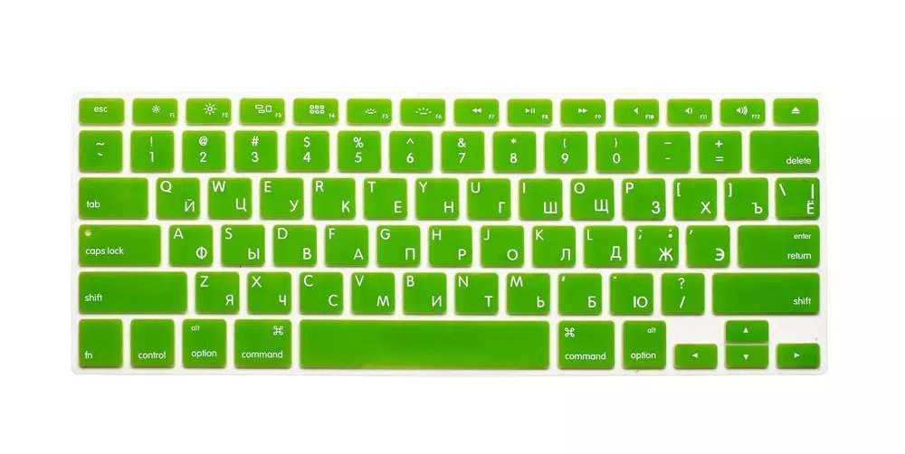 Russische Silikon UNS Tastatur Silikon tastatur abdeckung für Apfel macbook Luft Profi Retina 13 15 17 für Mac buch Laptop haut: Grün