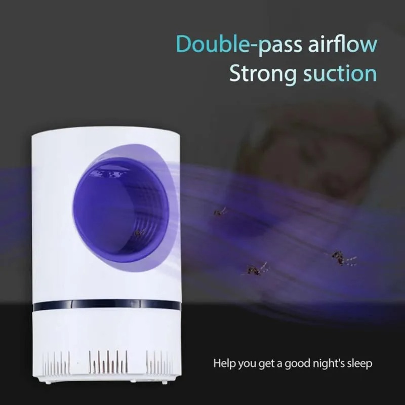 Lámpara eléctrica antimosquitos, atractivo para interiores, trampa para moscas para mosquitos, Mini trampa para mosquitos, lámpara de luz de succión