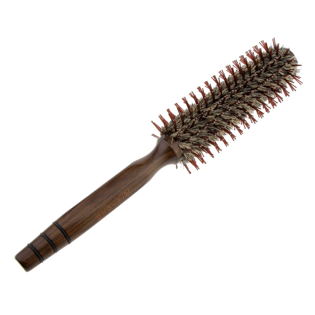 Træ rund hårbørste salon styling dressing krøllet ornebørste børste kam