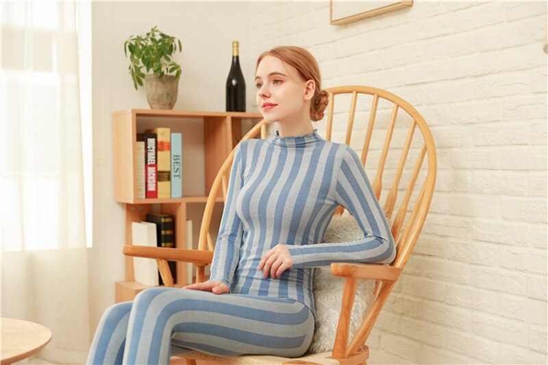 Ensemble thermique pour femme, vêtements chauds, longs, respirants, combinaison sans couture, pour l'hiver: 10