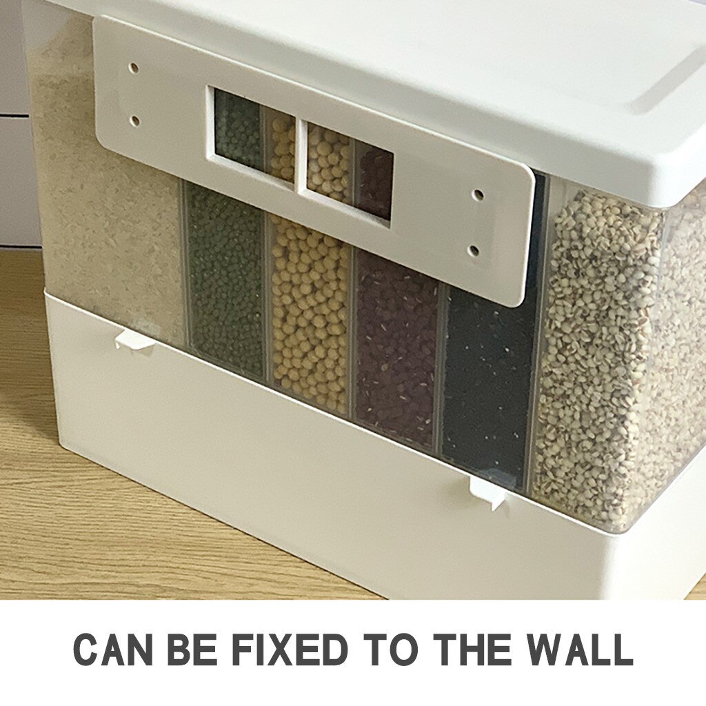 Automatic Plastic Cereal Dispenser Storage Box Food Tank Rice Container Organizer Grain Kitchen Food Storage Tool Storage Cans