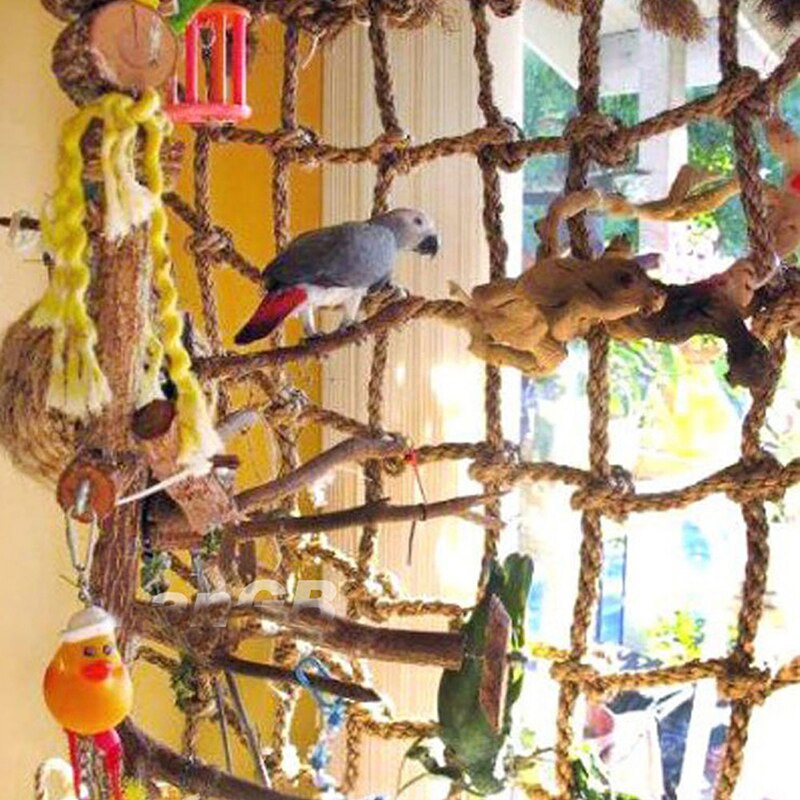 Parrot Bird Cage Toy Game Hanging Rope Climbing Ne... – Vicedeal - Parrot Cages With Rope Ladder And Swing And Rope