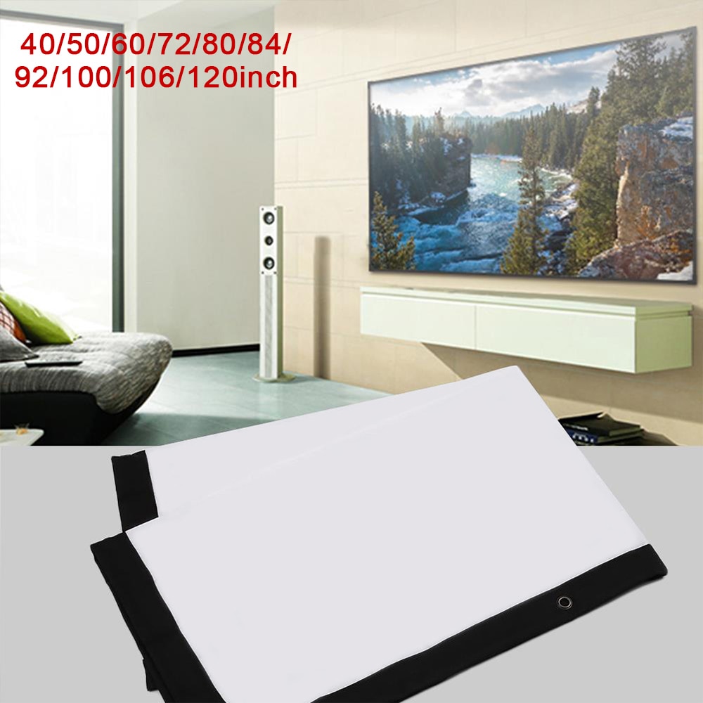 4:3 projektor lerret polyester + spandex materiale video beamer for hjemmekino støtte 4k video beamer lumen hd bærbar led