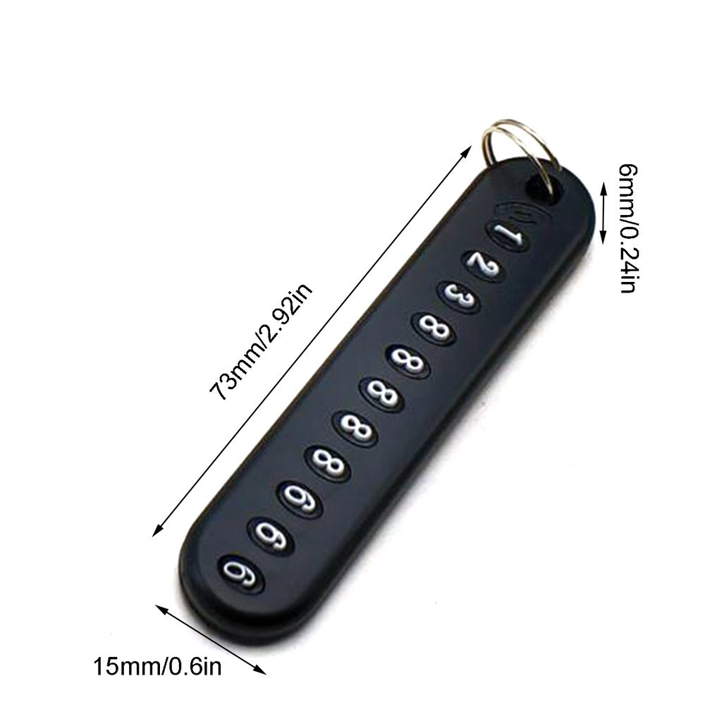 Gør-det-selv nøglenummer anti-tabt bilnøgle anti-off nummer kort nøglering dekoration kort telefon nummer bord car board car board ramme