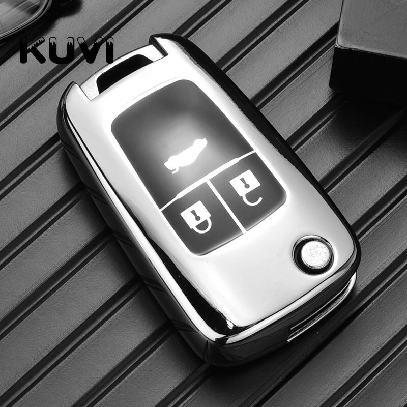 TPU Car Folding Key Case Cover For Chevrolet Cruze Aveo Trax Sail Malibu Captiva Opel Vauxhall Astra J Corsa Insignia Mokka