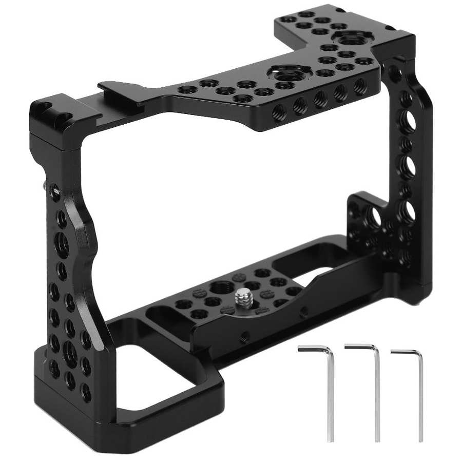 Macchina Fotografica di alta Qualità Gabbia In Lega di Alluminio di Protezione Borsette con Fredda Shoe Mount Fit per Sony A9/A73/A7R3/A7M3