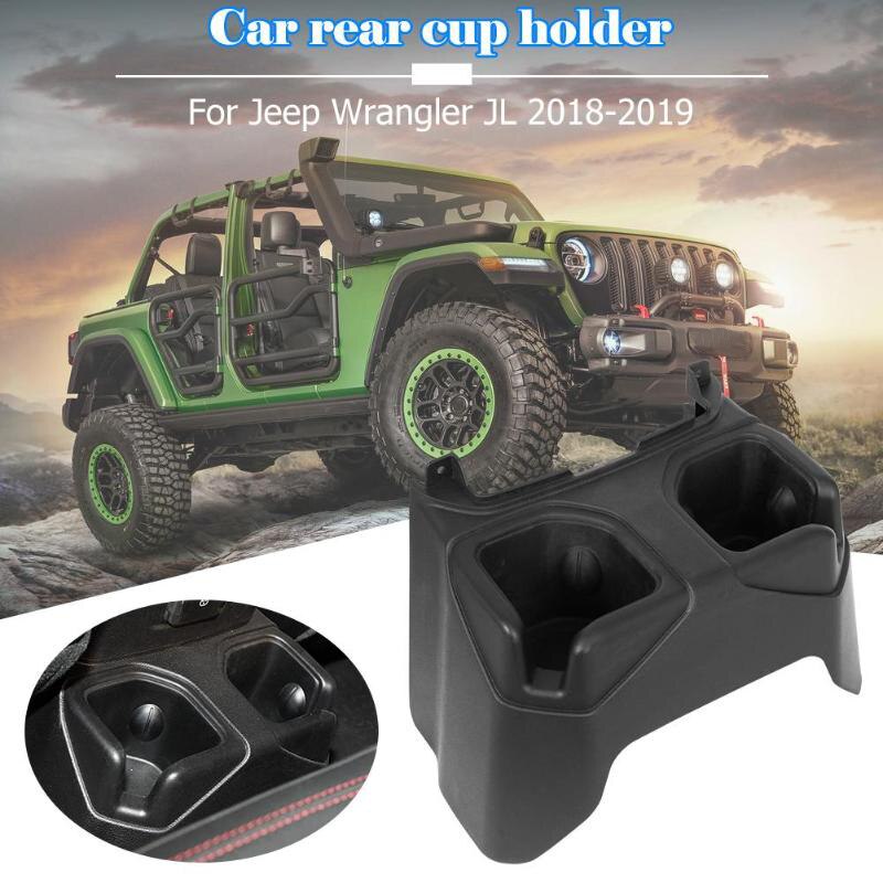 Car Rear Center Console Cup Box Dual Drinks Cup Holder Beverage Stand Drink Water Bottle for Jeep Wrangler Jl