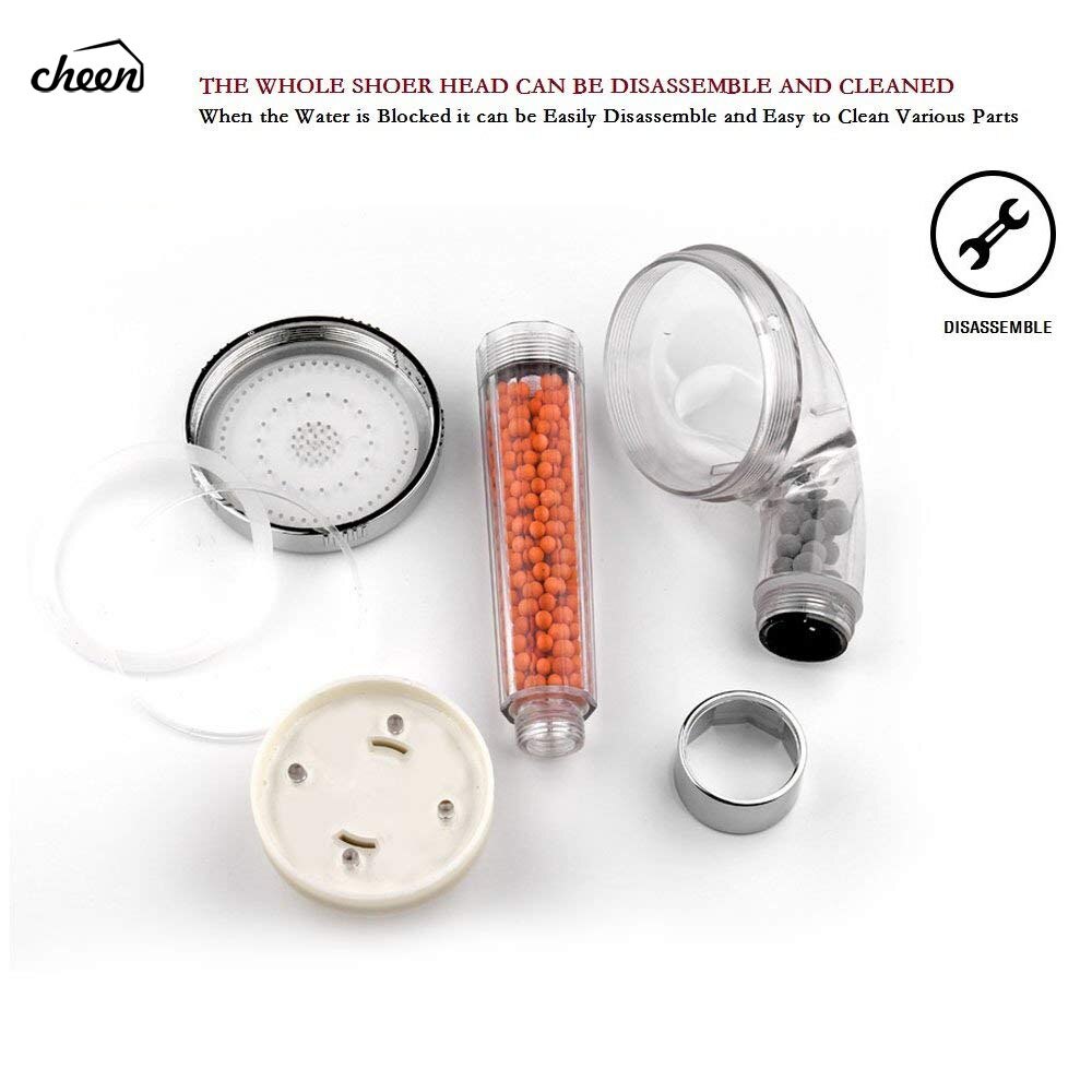 Waterbesparende Douchekop LED Handheld 7 Kleur Veranderende Badkamer Spa Douchekop met Negatieve Ionische Dubbele Gefilterd douchekop