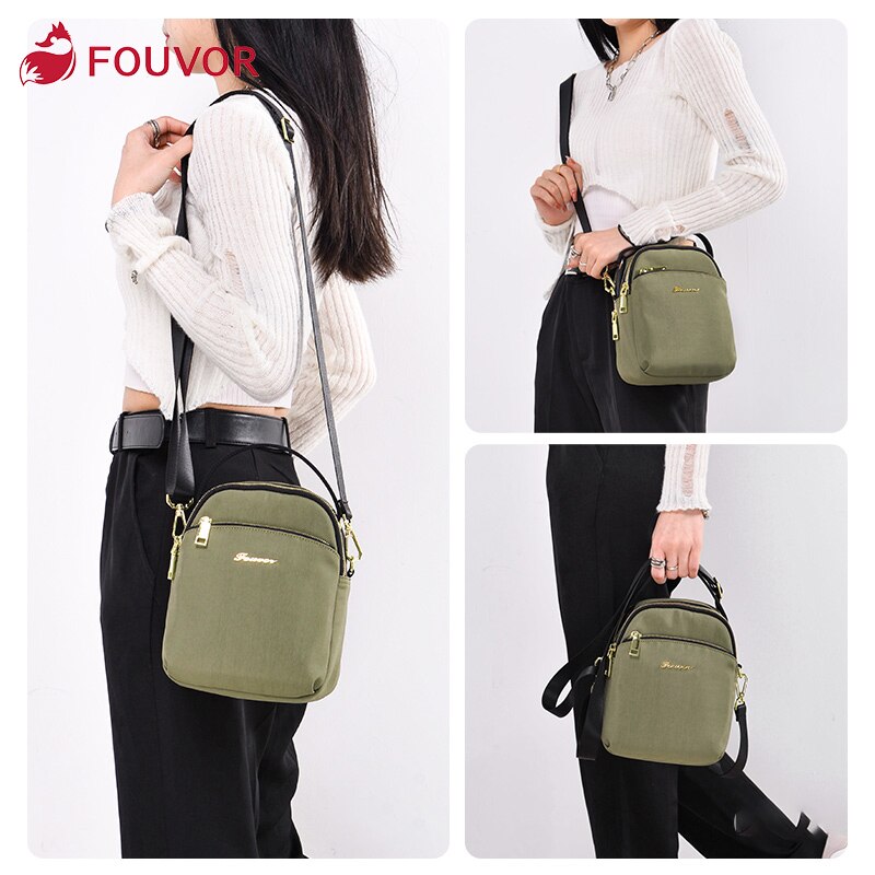 Borse da donna autunno moda 2021 focus per donna borsa a tracolla semplicemente elegante borsa da viaggio in Nylon con cerniera in Nylon 2967-06