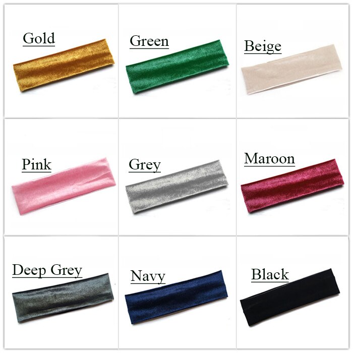 Elastic Velvet Classic Color Hair Belt Girl Headband Accessories Black Hair Bands Tie For Women Leisure Girls: mix color