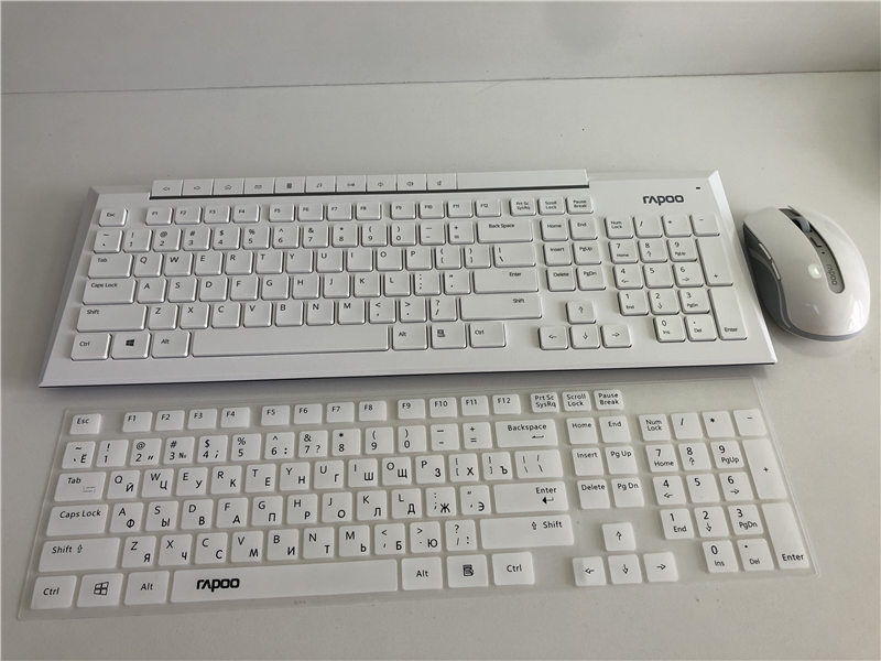 Protecteur de clavier russe de , pour Rapoo 8200P 9300P 9100P 8000 X220 X336: White for 8200P
