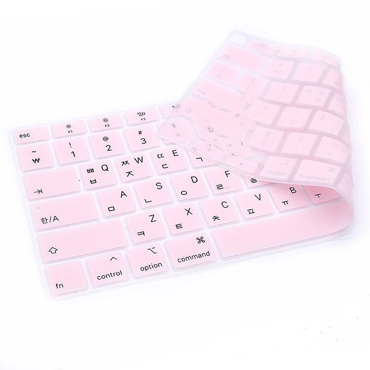 Korean Language US Layout Laptop Silicone Keyboard Cover Skin For MacBook Newest Air 13 Touch ID A2179 M1 A2337 Release)